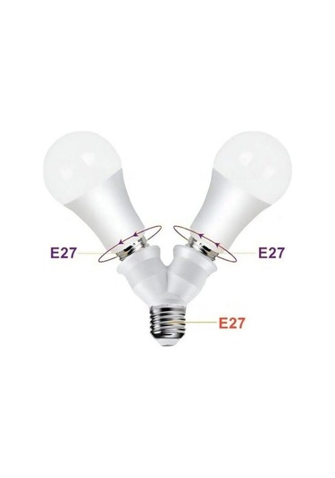 E27 Duy Çoğaltıcı Tek Duydan Çift E27 Lamba Bağlantısı