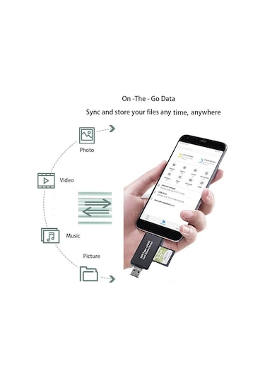 Usb Type C Kart Okuyucu Micro Usb Sd Tf Otg Hafıza Kart Okuyucu