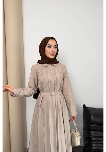 Mihran Butik Quenn Model Coupra Model Kumaş Kemer Detaylı Elbise Taş