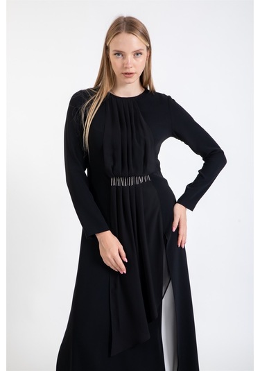 Pilise Detaylı Pantolonlu Takım Ekru-ekru Ekru