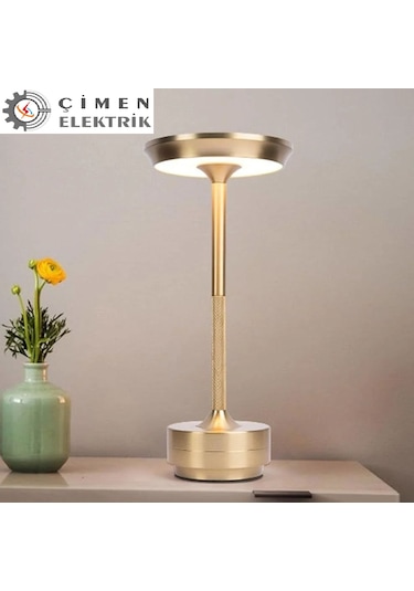 Cata Ct 8438 Toronto Gold Kasa 3 Renkli Dokunmatik Şarjlı Masa Lambası