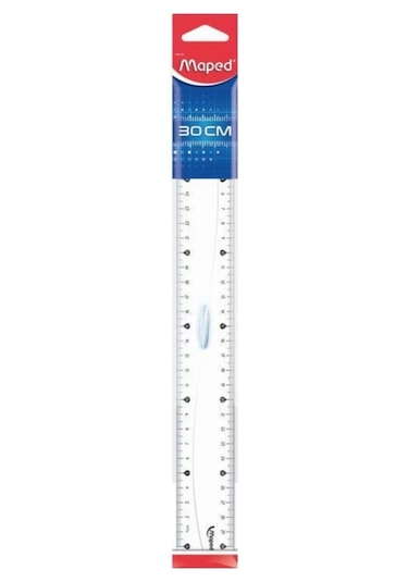 Plastik Cetvel 30 Cm Ortadan Tutmalı 146109 Karışık Çok Renkli