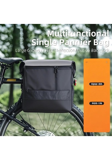 Yuntech01 Dayanıklı Bisiklet Çantası - Geniş Kapasiteli, Su Geçirmez Sırt Çantası, Çift Kullanımlı Siyah