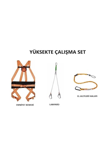Yüksekte Çalışma Set Emniyet Kemeri-lanyard-tool Lanyard