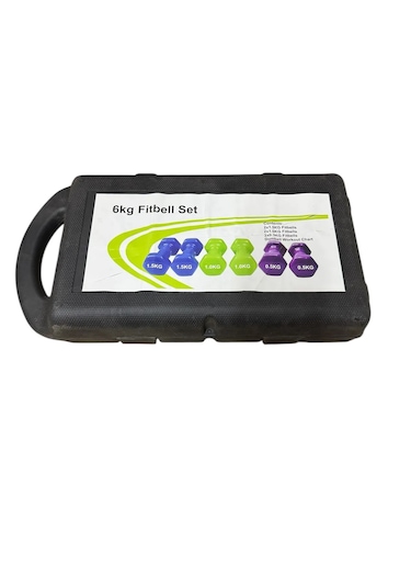 6 Kg Vinly Kaplı Dipping Dumbbell Set Kadınlar İçin Çantalı Dambı