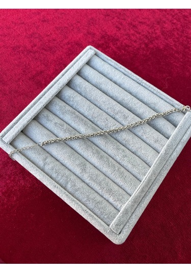 Unisex Angelus Model 3mm Kalın Kararmaz Unisex Bileklik Gümüş Kaplama Gümüş