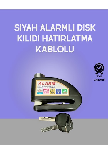 Nrzsnt Yüksek Sesli 110db Çelik Disk Kilidi Su Geçirmez