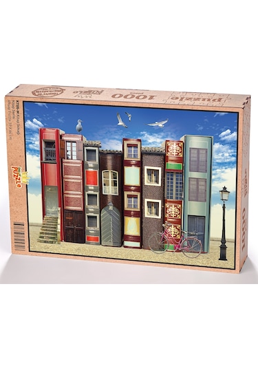 King Of Puzzle Kitap Sokağı Ahşap Puzzle 1000 Parça