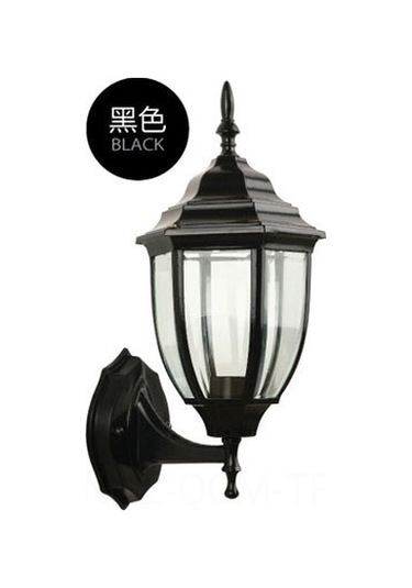 Qingmipy Avrupa Tarzı Su Geçirmez Led Güneş Enerjili Duvar Lambası, Retro Merdiven Koridor Bahçe Aydınlatması, Siyah 7 İnç Siyah