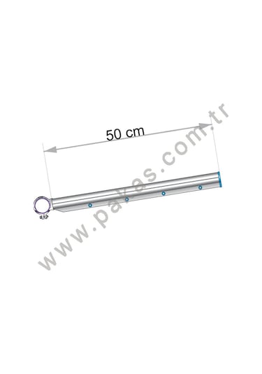 Pakas Pks-01-I Balkon Çamaşır Kurutma Askısı Yuvarlak Inox Gümüş