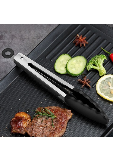 Tenfowee Yeşil 7 İnç Silikon Uçlu Mutfak Kolu - 230 C Isı Dayanıklı Paslanmaz Çelik - Yemek Pişirme Ve Servis İçin Anti Kayma Yeşil