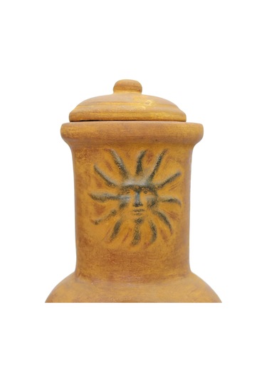 Güneş Motifli Küçük Chimenea Sarı