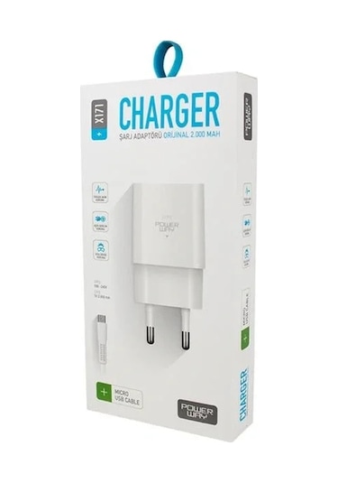 Powerway X-171 Micro Usb 2.1 Amper Şarj Aleti-kablo