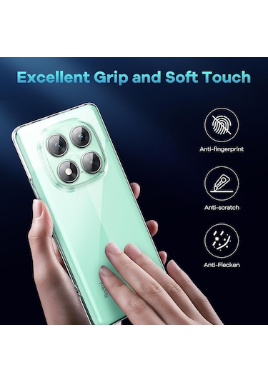Xiaomi Redmi Note 14 Pro Kılıf Kamera Korumalı Şeffaf Silikon