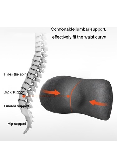 Tongxida Araba Minderi Kafalık + Bel Pedi Mavi Servikal Destek Arkalık Yastık