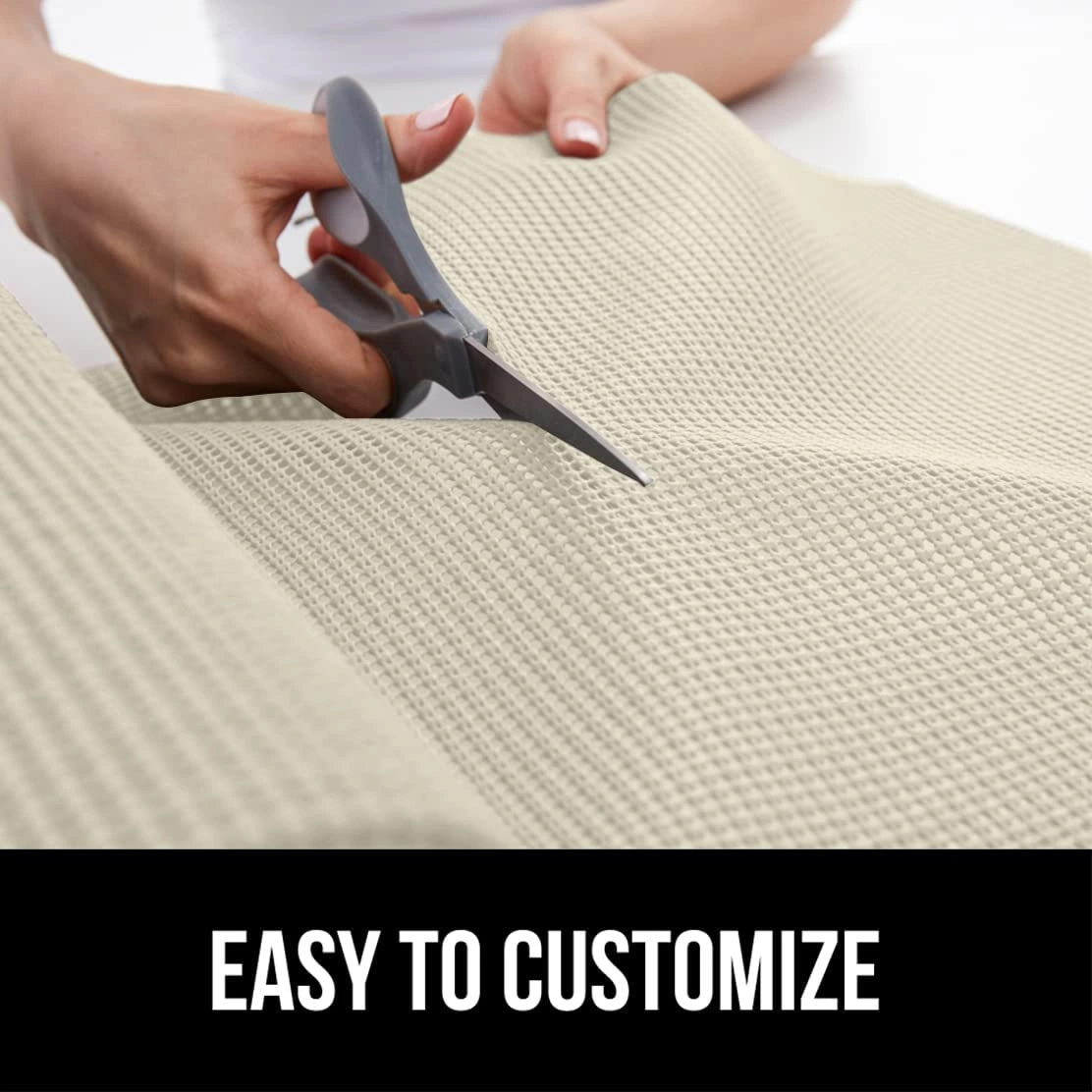 Youtek Pvc Matkaplı Ev Fırın Dolap Rafları İçin Kaymazsız Kesilebilir 2 Adet Ev Ofis Kullanıma Uygun Bej