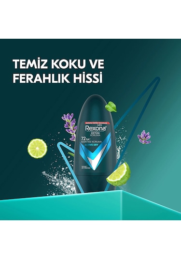 Rexona Active Dry 72H Erkek Roll-On Deodorant 2 x 50 ML