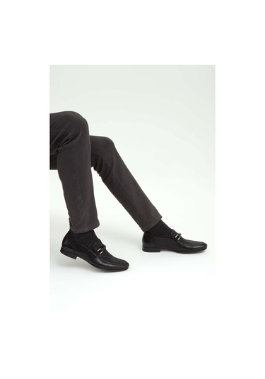 Tamer Tanca Erkek Hakiki Deri Siyah Makosen Ayakkabı 477 19707 K Erk Ayk Syh Zmb Bfl/syh Org Siyah