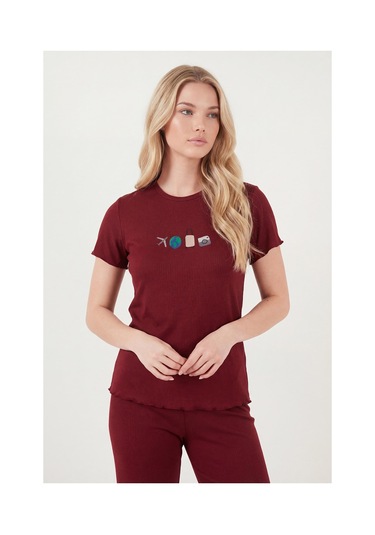 Lela Bayan Pijama Takımı 65770823 Bordo