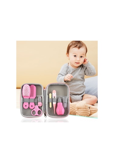 Xindoker Bebek Bakım Seti: Tırnak Makası, Fırça, Tarak, Burun Aspiratörü, Makas, Termometre Ve Saklama Kutusu İle Pratik Çözüm