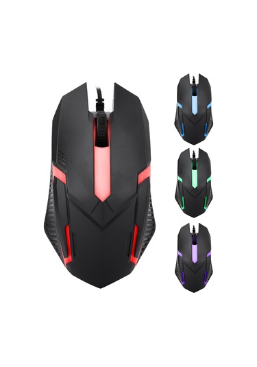 Ximistore9 1600 Dpı Işıklı Kablolu Mouse - Ergonomik Tasarım, Plug & Play, Oyun Ve Ofis Kullanıma Uygun, Windows/macos Desteği