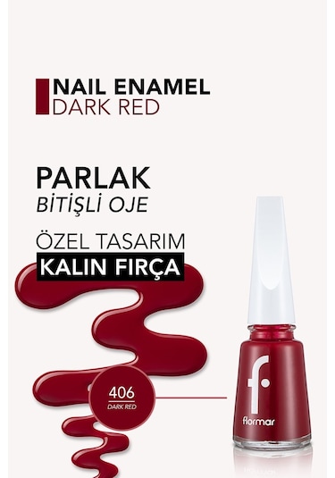 Flormar Nail Enamel Parlak Bitişli Oje 406