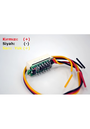 Dijital Dc Voltmetre 0-100v Mavi Rakam Çerçevesiz Küçük Dikdörtge