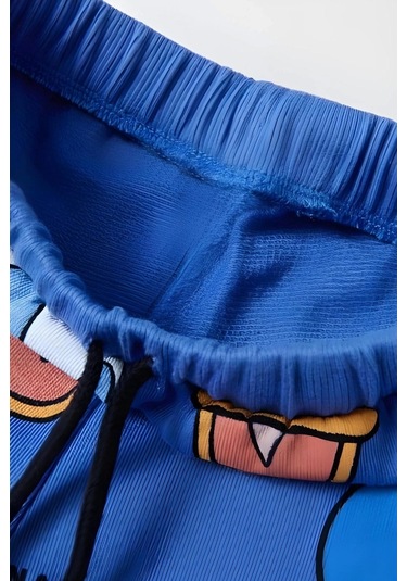 Unisex Bebek & Çocuk Donald Duck Baskılı Pamuklu Bisiklet Yaka Beyaz T-shirt Ve Şort Alt Üst Takım Beyaz