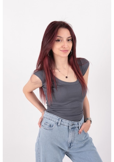 Busem S0016476 Kadın Bluz Antrasit