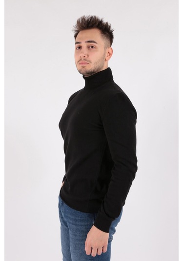 Cazador 3604-fw Erkek Tam Balıkçı Kazak 23KCEEO03604-R1534 Siyah