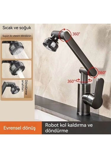 Bosphorusboutique02 Pirinç Üniversal Döner Musluk Ekran, Mutfak Ve Banyo Lavabo İçin Optimum Seçim Diğer
