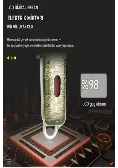 Profesyonel Kuru Kafa Desenli Daling Şarjlı Berber Tıraş Makinesi