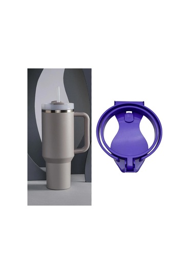 Suntek Bardak Tutucu İçki Ataşmanı Delik Çanta Plaj Tote Mor