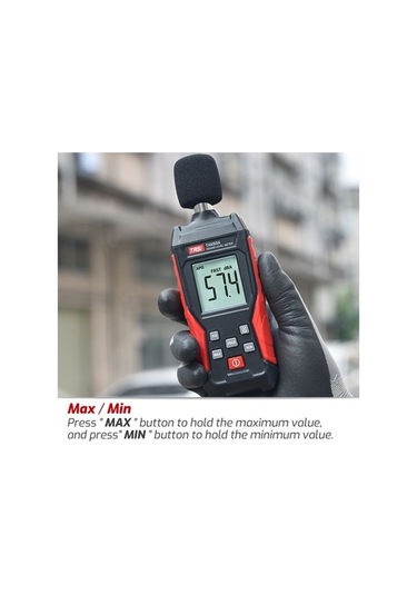 Fortunelane Ta650a Akıllı Gürültü Ölçer - 30-130db Testeri, Ev Ve İş İçin Ses Seviyesi Detektörü, Siyah-kırmızı 1 Adet 1 ADET