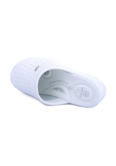 Ortopedik Terlik Tıbbi İş Güvenliği Gezer Sabo Nokta Destekli Hemşire Aşçı Terliği Beyaz