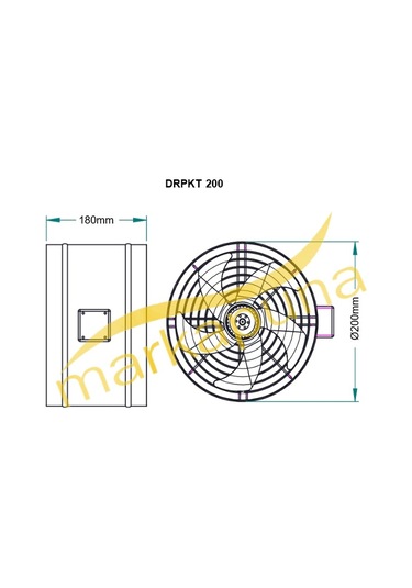 Fanex DRPKT 200 Aksiyel 850 m³/h 20 CM Kanal Tipi Fan