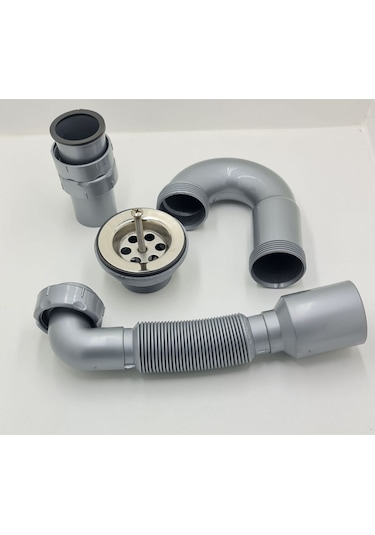 Donau Lavabo Eviye Sifonu S Tipi Körüklü Ø40 - 50 Mm Çıkışlı