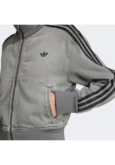Adidas Adicolor Denim Kadın Gri Kot Hırka Jy2564 Gri