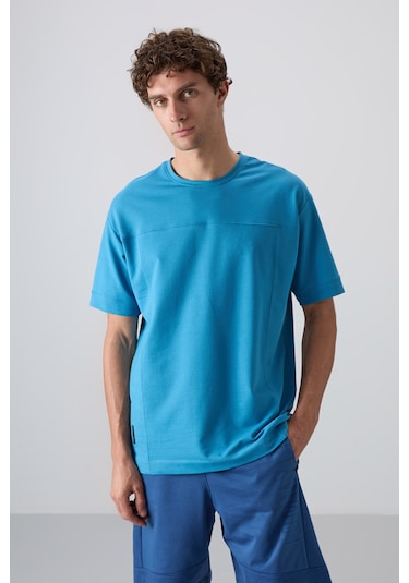 Tommy Life Petrol Mavi Pamuklu Kalın Yumuşak Dokulu Oversize Fit Basic Erkek T-shirt - 88349 Petrol Mavi Tommy Life Petrol Mavi Pamuklu Kalın Yumuşak Dokulu Oversize Fit Basic Erkek T-shirt - 88349 Petrol Mavi