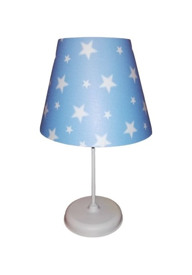 Mavi Yıldız Pvc Erkek Çocuk Odası Genç Odası Yatak Odası Abajur