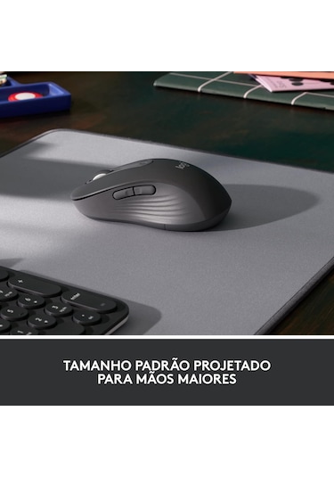 İmza M650 L Tam Boyut Kablosuz Fare - Büyük Boyutlu Eller, Sessiz Tıklamalar, Yan Düğmeler İçin