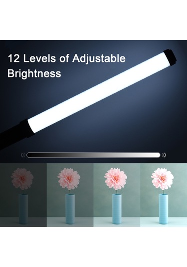 Andoer D2 Elde Taşınabilir Rgb Led Video Işık Tüpü Beyaz Beyaz