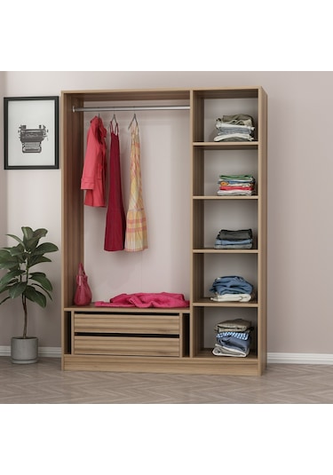 Minar Kale 3 Kapaklı 2 Ç Dolap Dore Antrasit 190cm