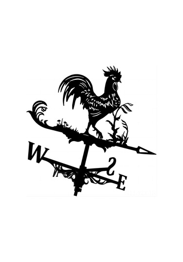 Yaozixa Demir Horoz Rüzgar Yönü Göstergesi, Dış Mekan Çatı Bahçe Pimi, Dayanıklı Dekoratif Rüzgar Hız Ölçer