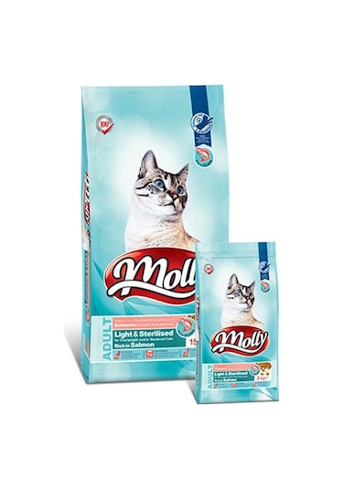Molly Light Sterilised Somonlu Yetişkin Kedi Maması 2 KG