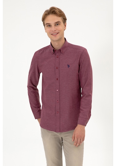 U.s. Polo Assn. Erkek Bordo Gömlek Basic 50316723-vr014 Bordo