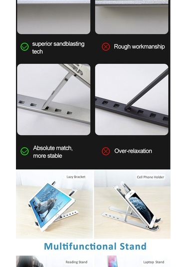 Smartgift Ayarlanabilir Alüminyum Notebook Laptop Standı