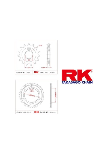 Rk Dişli Seti Yamaha Tdm 900 2002 Ve Sonrası