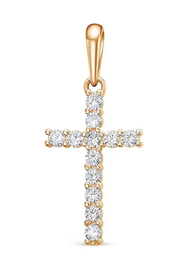 Gold Plaza Jewelry Zağlı Gümüş 925 Kolye Haç Kolye Ucu 143481386 Altın Rengi