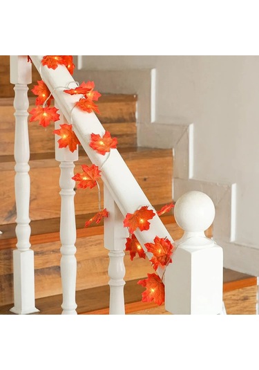 1 Adet Akçaağaç Yaprağı Dize Işıkları 10/20/30/40 Led Işıkları 1 Adet